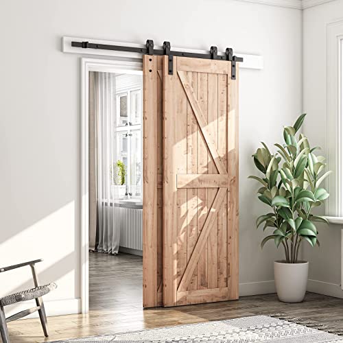 6.6 Feet Bypass Sliding Barn Door Hardware Kit X8266