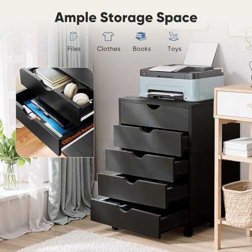 White 7 Drawer Mobile File Cabinet with Wheels B13668