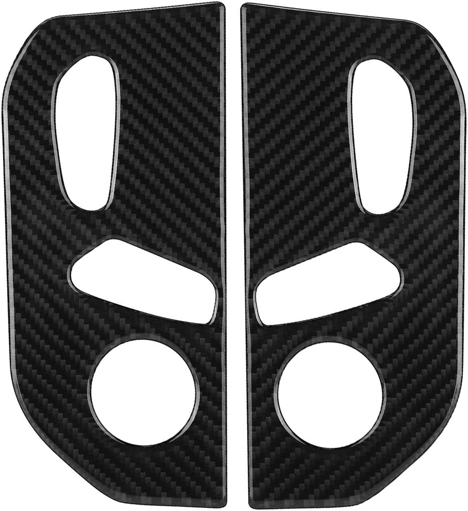 Carbon Fiber Seat Adjustment Button Frame Trim Cover 2PCS R58856