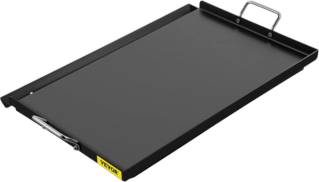 Carbon Steel Griddle, 16 x 37 Flat Top Plate with 2 Handles R596