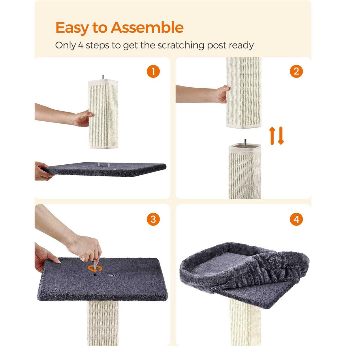 Cat Scratching Post with Plush Perch S802426