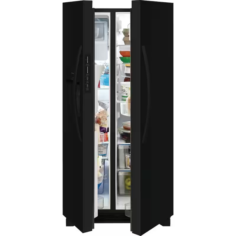 22.3 cu. ft. Side by Side Refrigerator in Black W8350