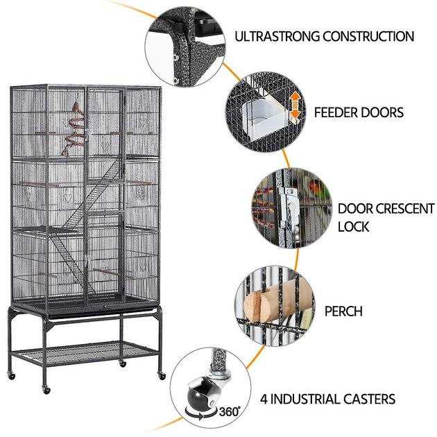 Parrot Cage with Detachable Stand Q1728
