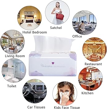 White 4-Ply Wood Pulp Facial Tissue Pack of 10 F297666