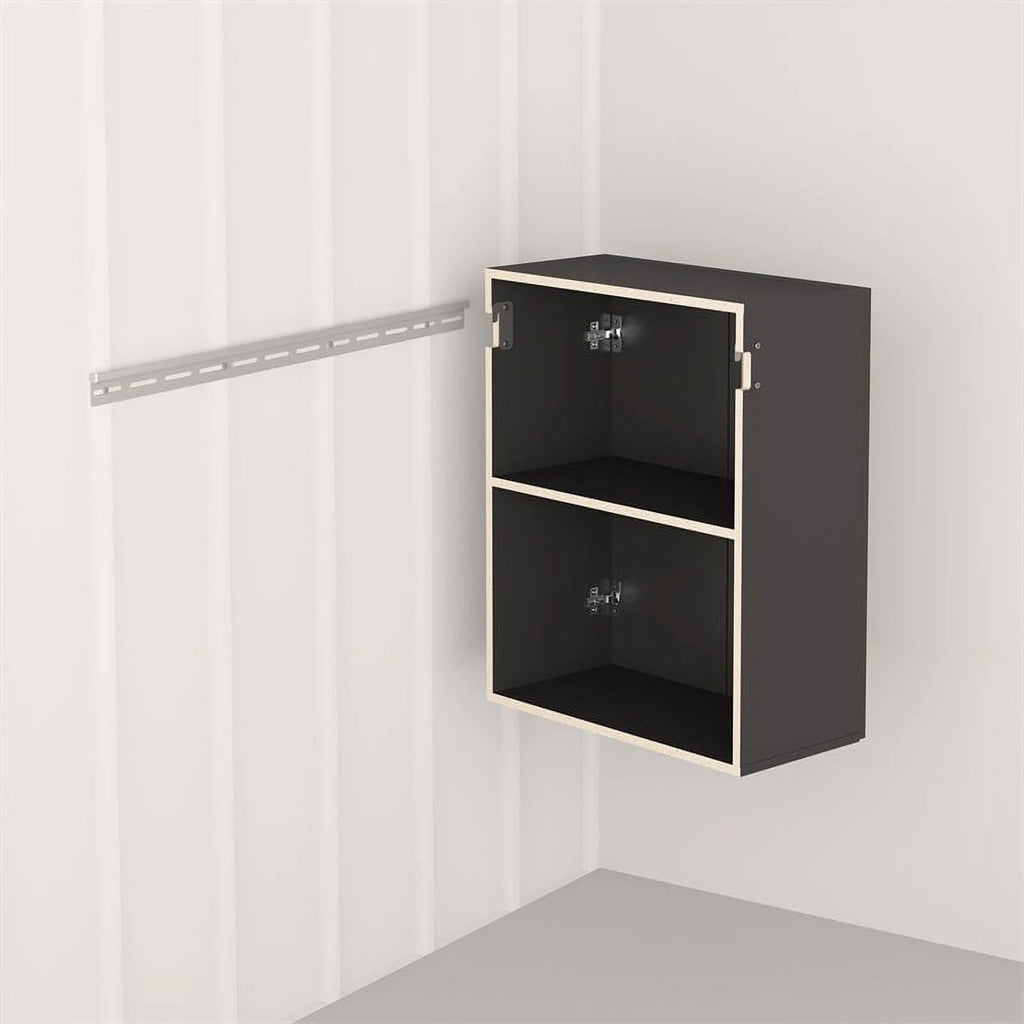 24" Black Wooden Storage Cabinet L408
