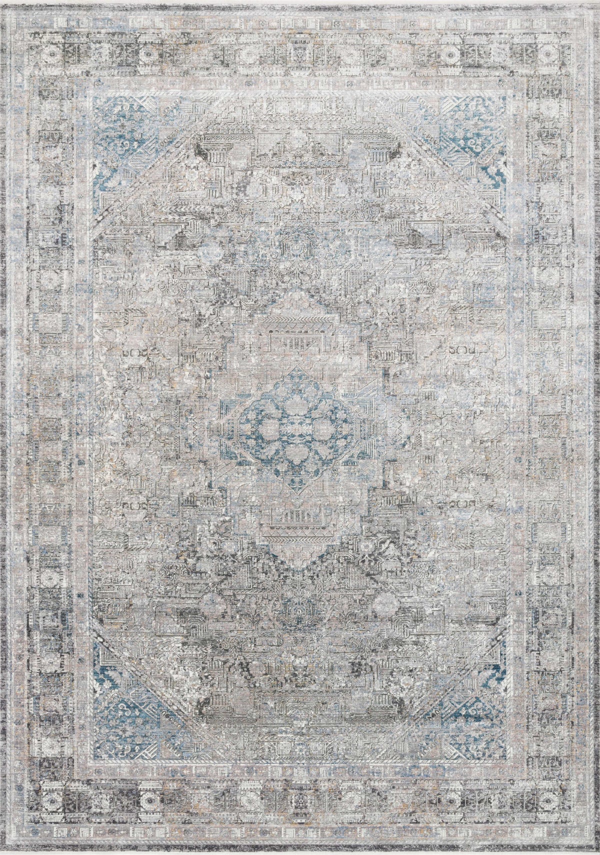 Silver Blue 2'8 x 10' Rug V14542