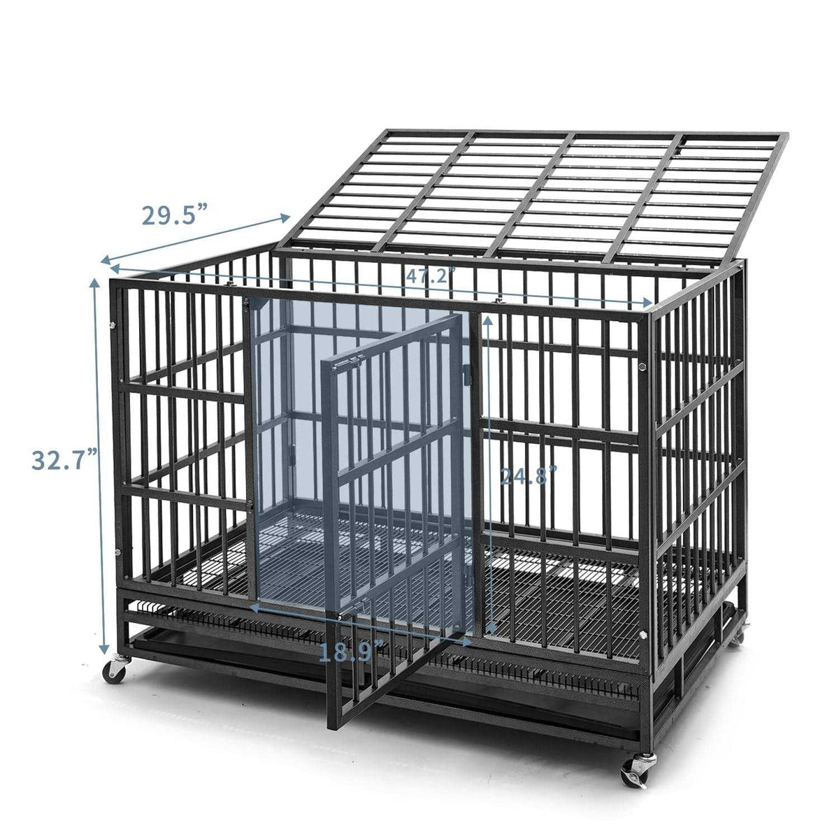 48 inch Heavy Duty Steel Dog Crate F77044