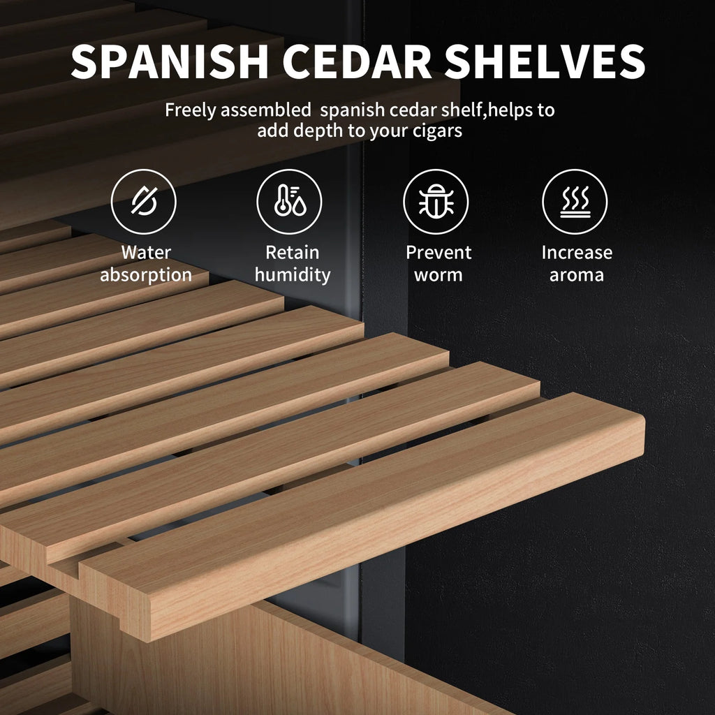23L Electric Cigar Humidor with Spanish Cedar Wood Shelves C884