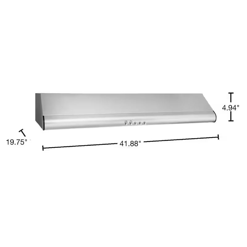 30 in. Convertible Range Hood with Push Buttons in Stainless Steel V86861