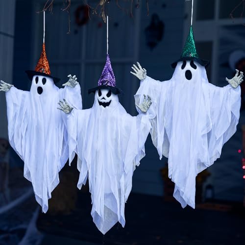 3 Pack 24.8" Halloween Hanging Ghost Decorations K454402