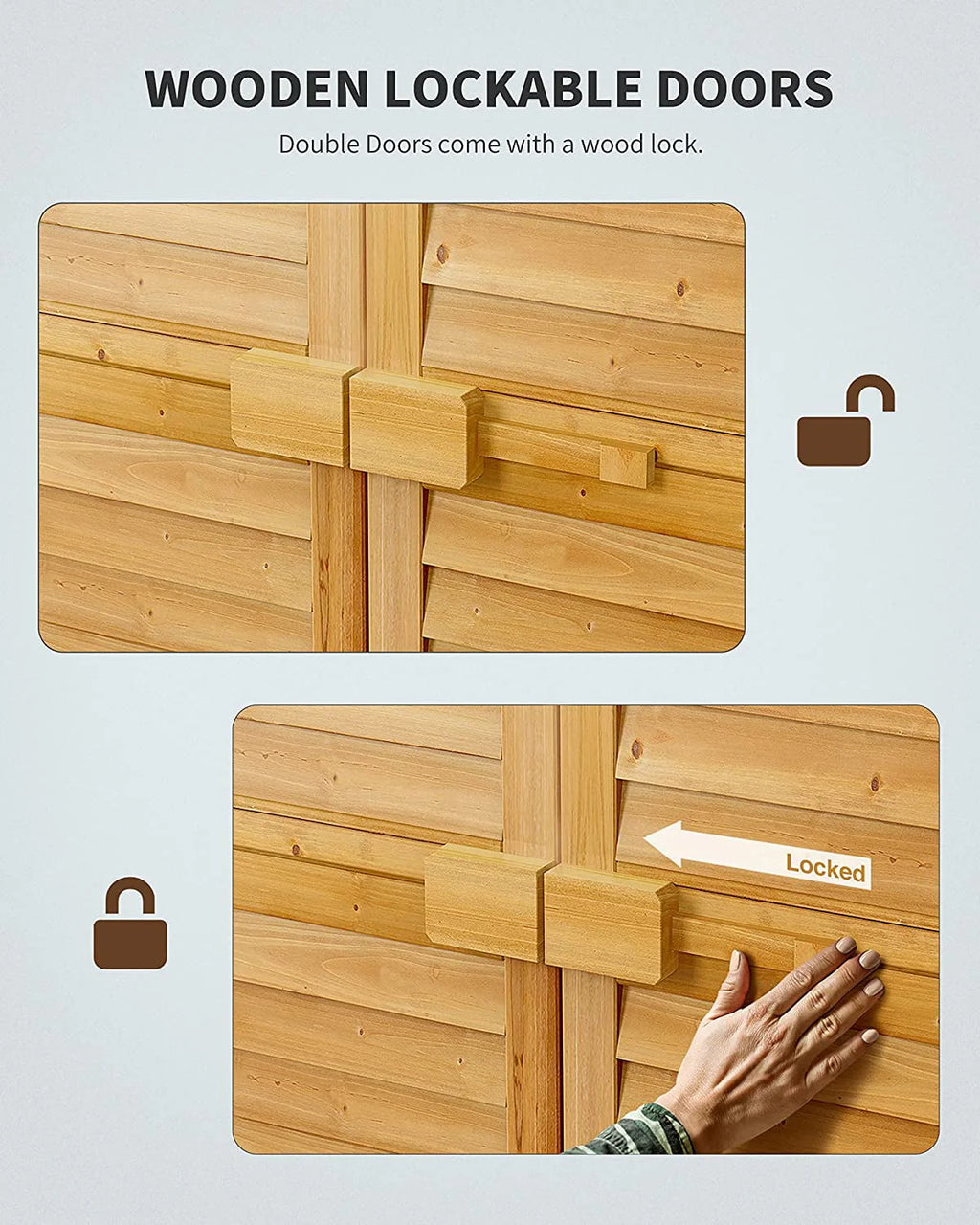 Outdoor Storage Cabinet with Asphalt Roof Q5430