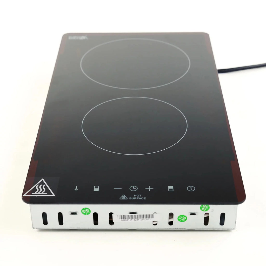 Dual Burner Electric Cooktop with Glass Surface E881192