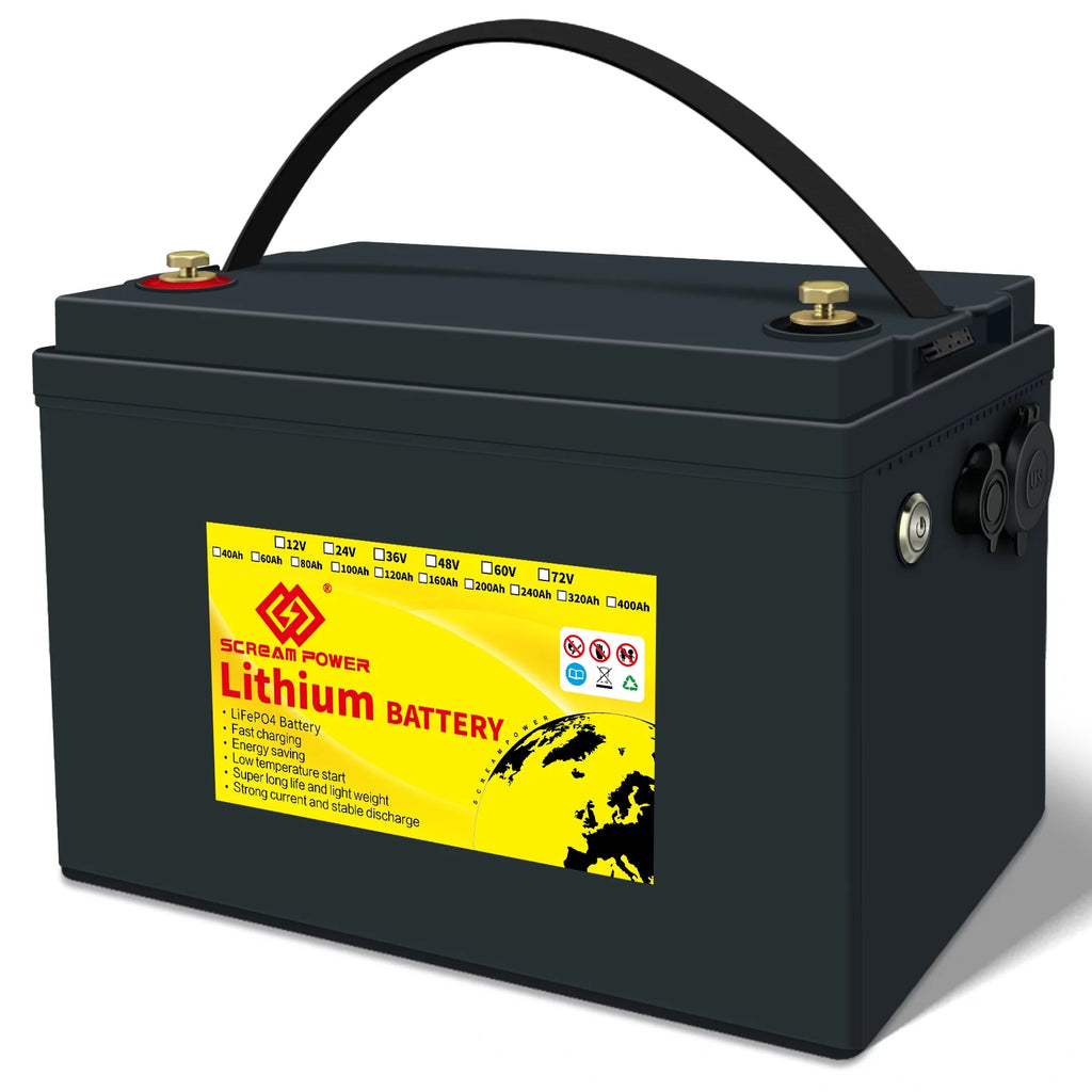 24V 60Ah LiFePO4 Battery with 100A BMS K8666