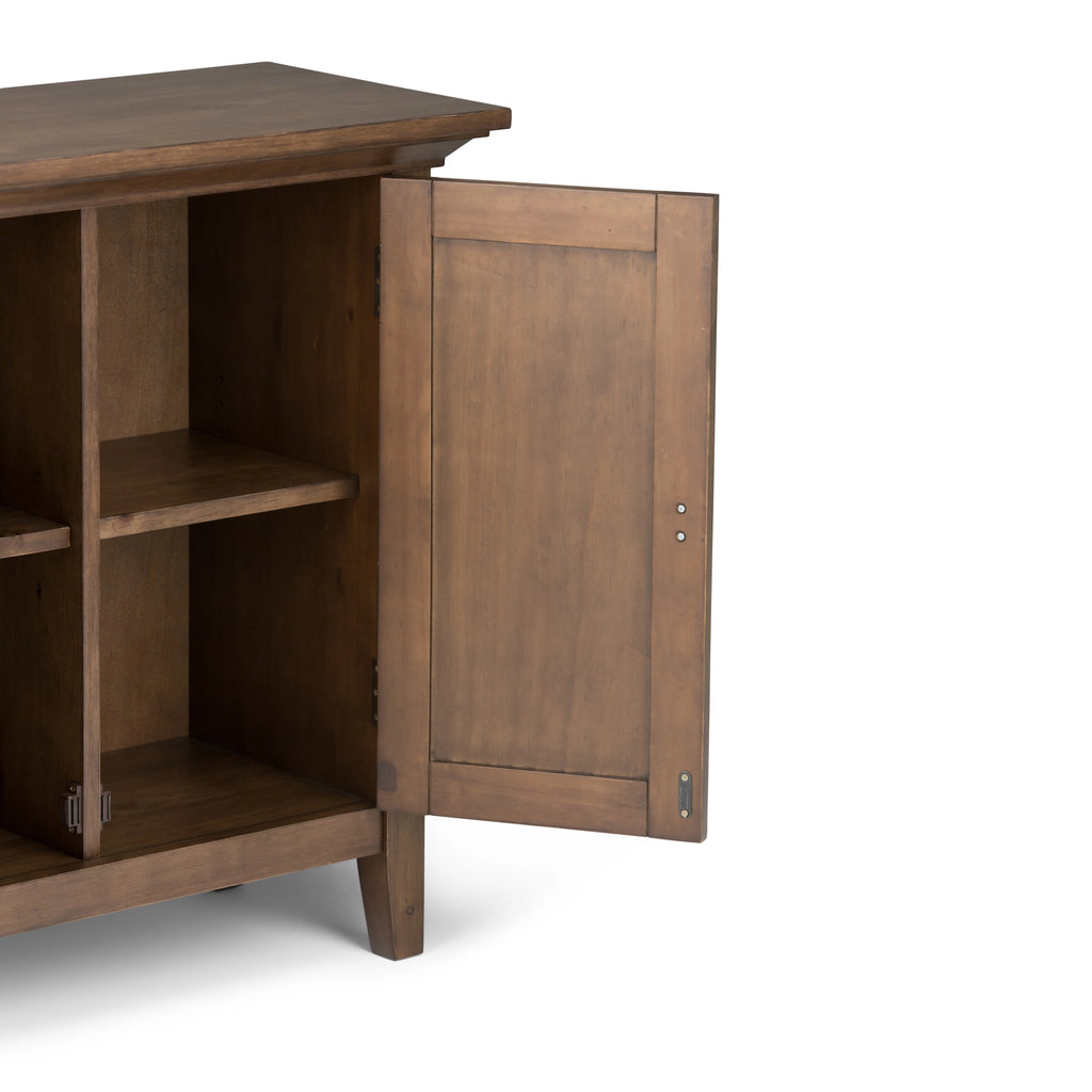 32 inch Wide Transitional Low Storage Cabinet in Rustic Natural Aged Brown U163377
