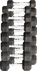 Rubber Coated Hexagon Dumbbells Pairs H532550