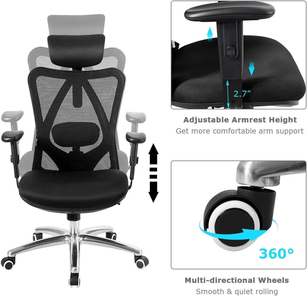 Black Ergonomic Mesh Office Chair N35114