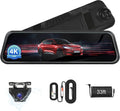 4K Mirror Dash Cam Front and Rear with Hardwire Kit L9540