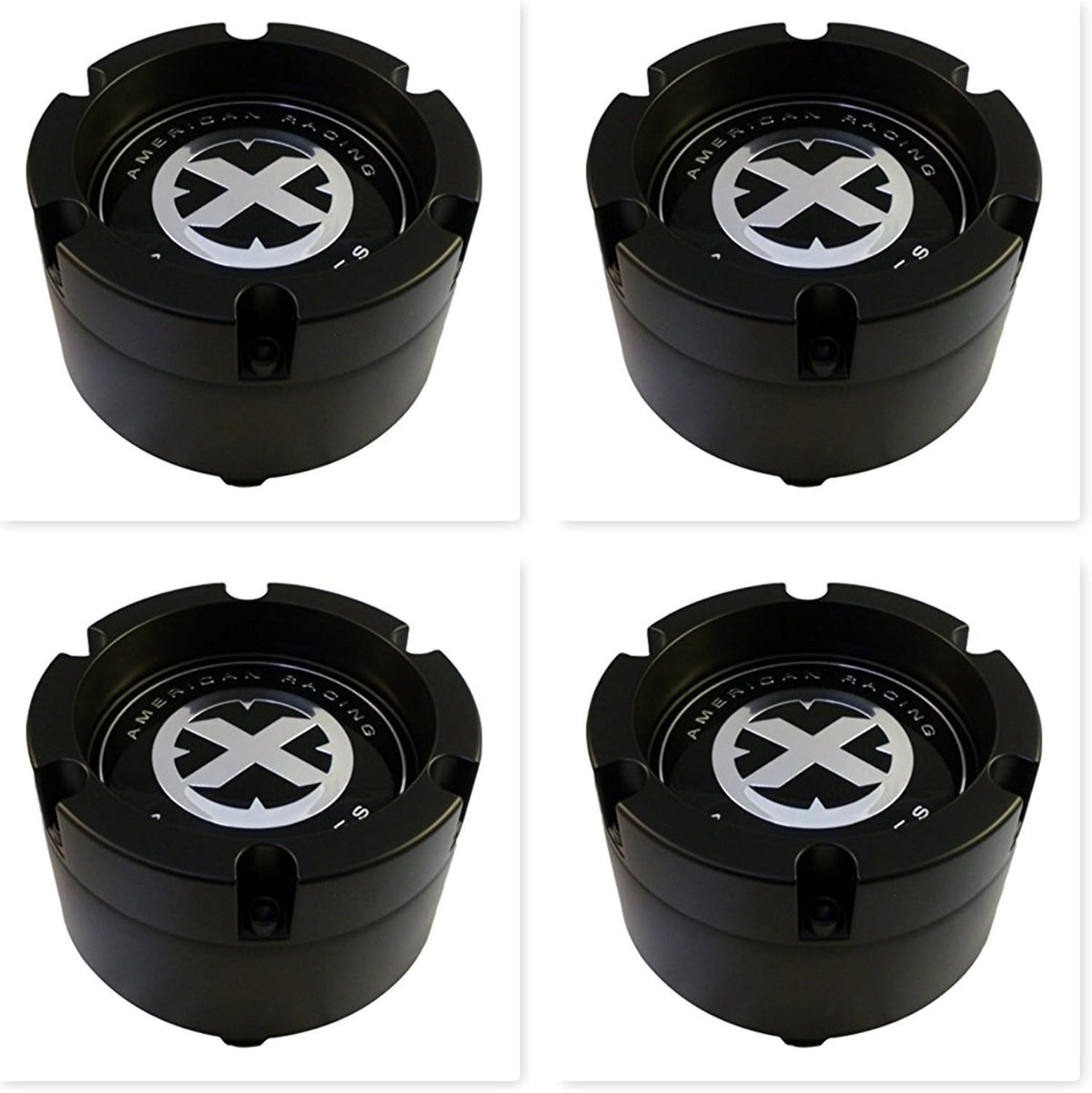 Black 8 Lug Wheel Center Cap Q2790