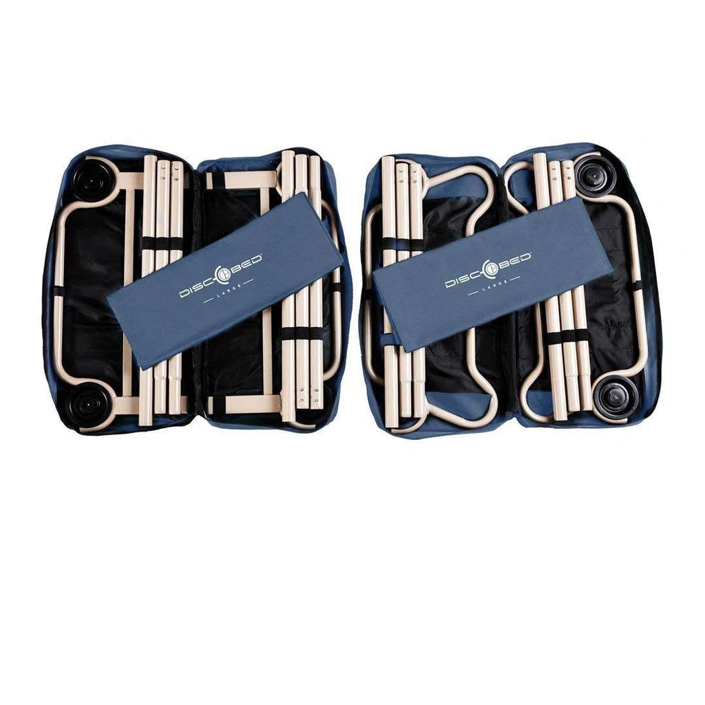 Navy Blue 2 Pack Double Cot with Organizers V432