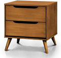 Oak Wood 2-Drawer Nightstand M9446