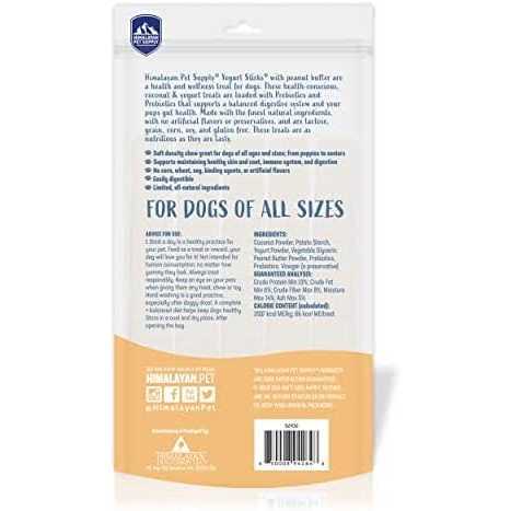 Yogurt Sticks Peanut Butter Dog Chew 4.8 oz F914587