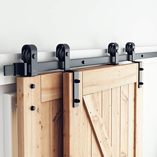 6.6 Feet Bypass Sliding Barn Door Hardware Kit X8266