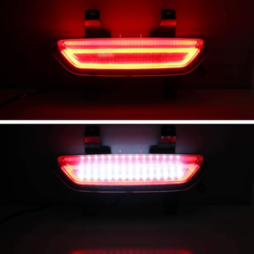 Clear Lens LED Rear Fog Light Kit with Red Tail Brake Lamp & White Backup Reverse Lamp O450777