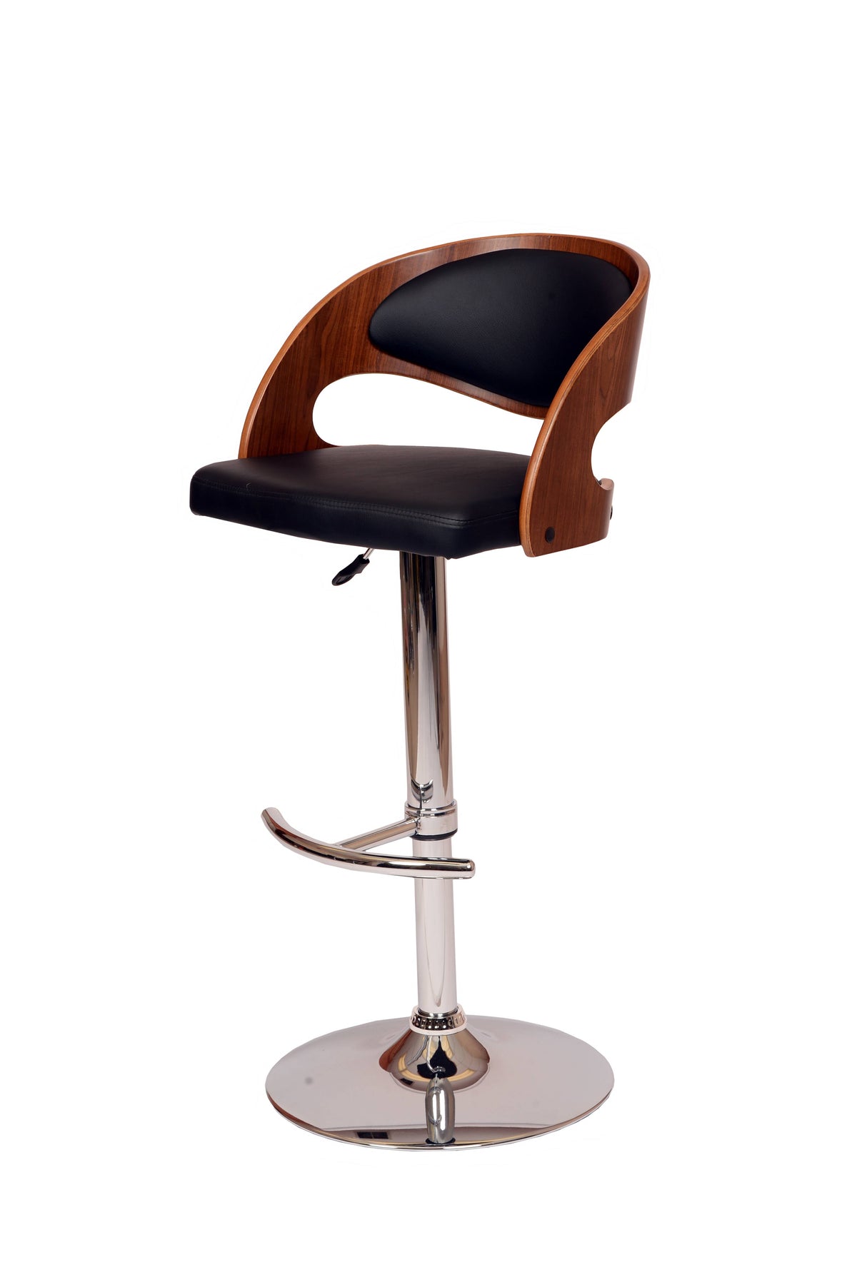 Black Adjustable Swivel Bar Stool U893