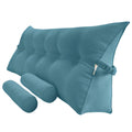 Teal Blue King Size Wedge Pillow with Detachable Roll Pillows Z67095