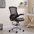 Brown Vinyl Drafting Chair Y585231
