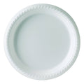 White Round Plastic Plates 25/Pack S803650