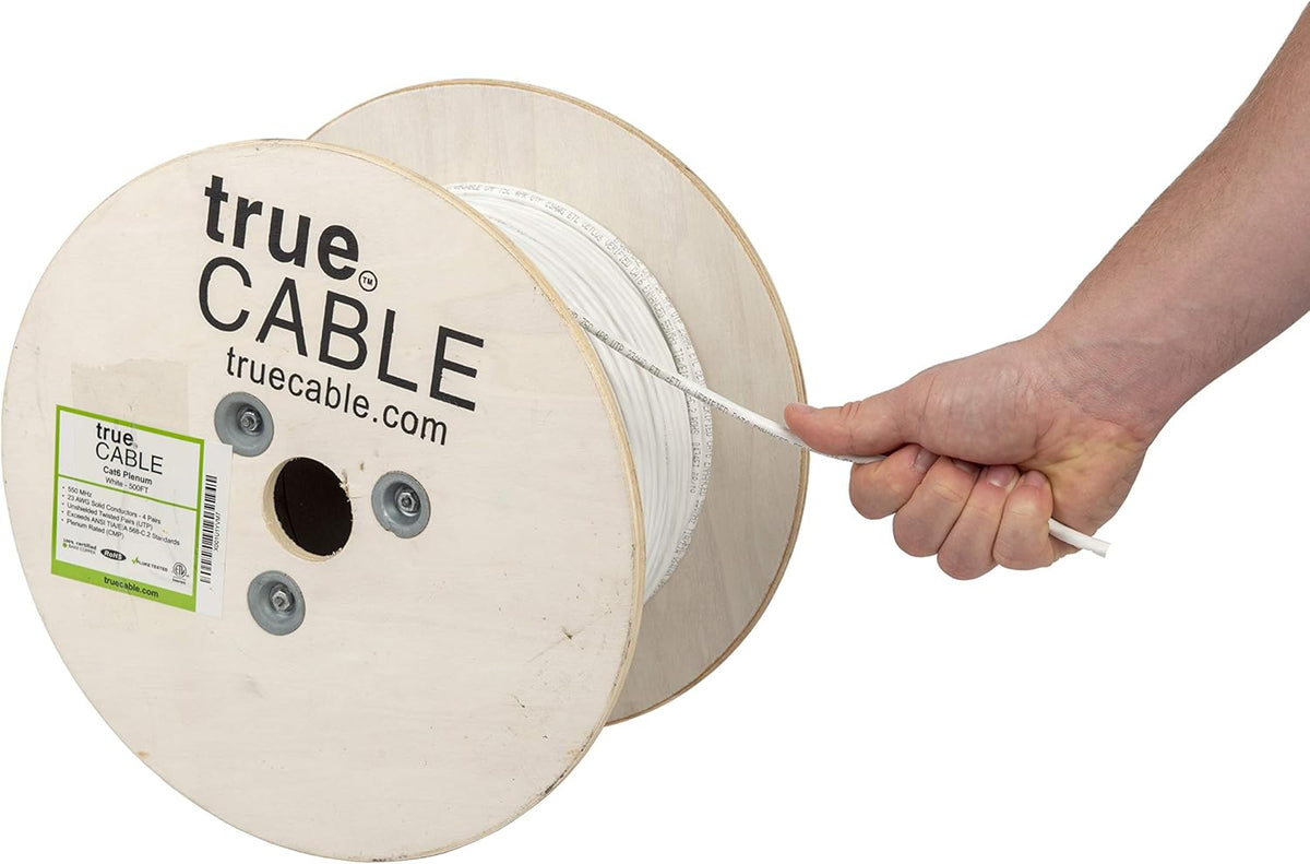 Green 500ft Cat6 Plenum UTP Bulk Ethernet Cable Y319