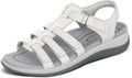 White Leather Adjustable Orthopedic Sandals M31775