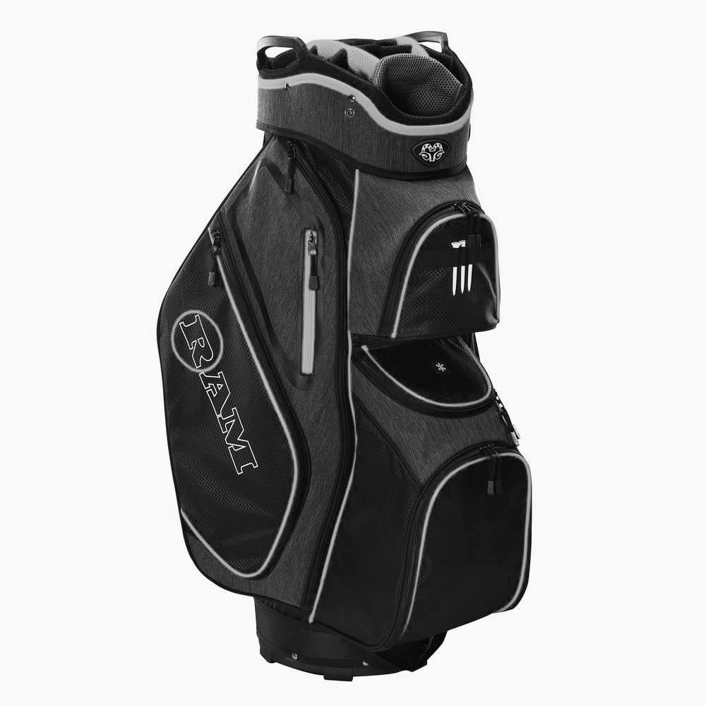 Golf Cart Bag with 14 Way Dividers Black Red T995