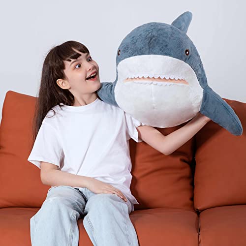 Pink 32in Shark Plush Toy L7681