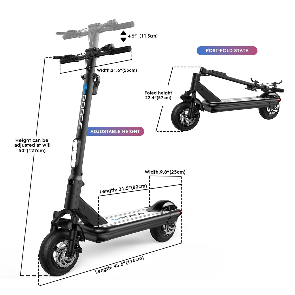 500W Foldable Electric Scooter with 10 Fat Tires W784510