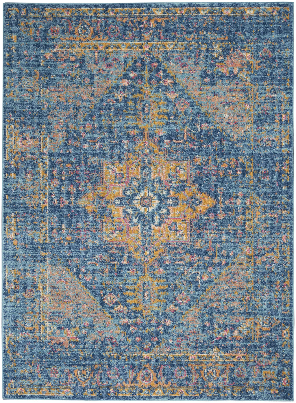 Navy Blue 4' x 6' Area Rug B68608
