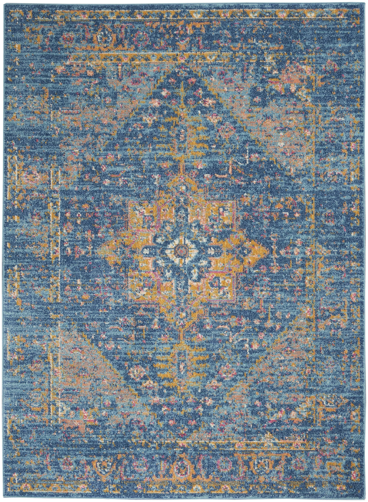 Navy Blue 4' x 6' Area Rug B68608