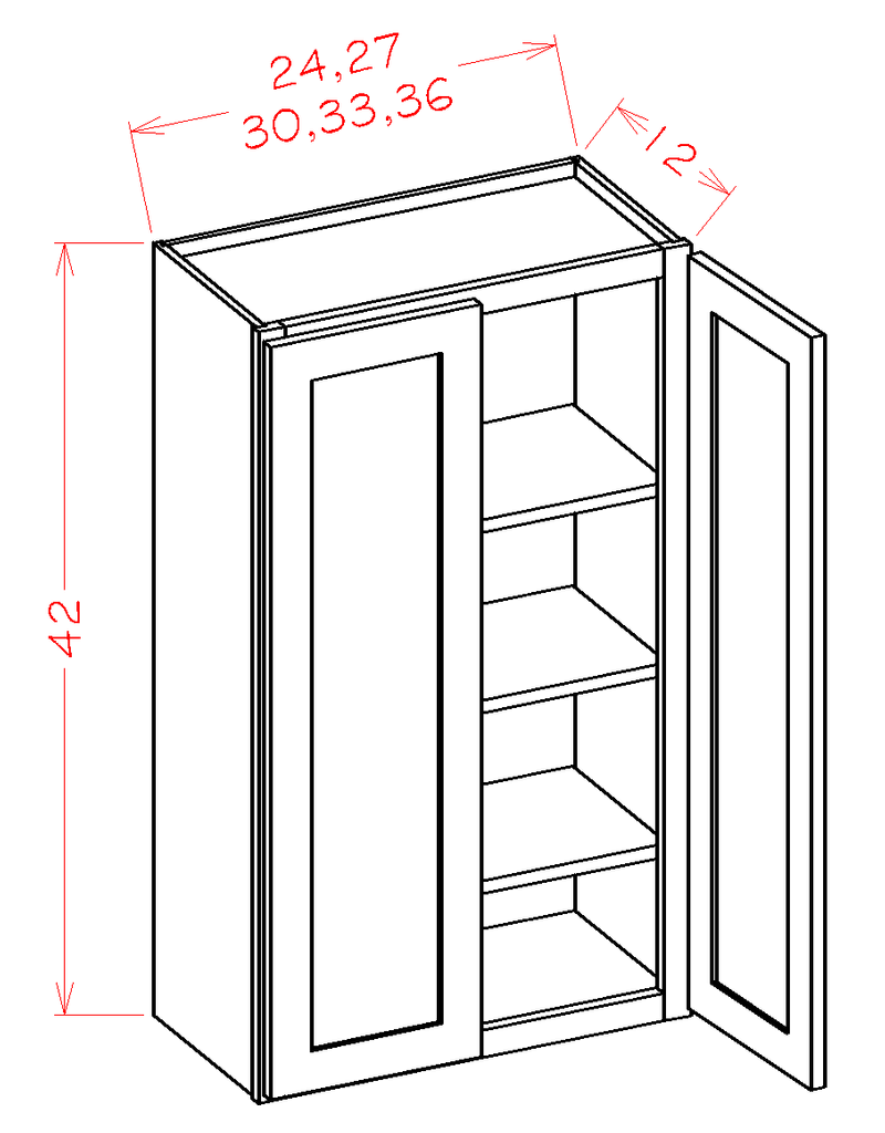 White 2 Doors 2 Shelves Wall Cabinet H782864