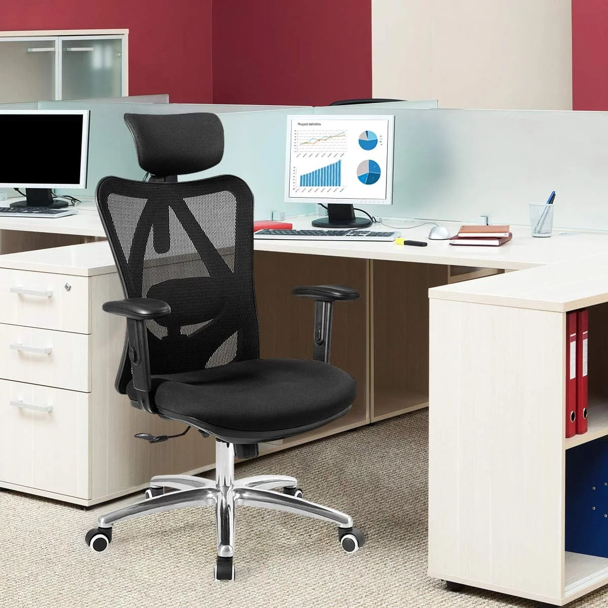 Black Ergonomic Mesh Office Chair N35114
