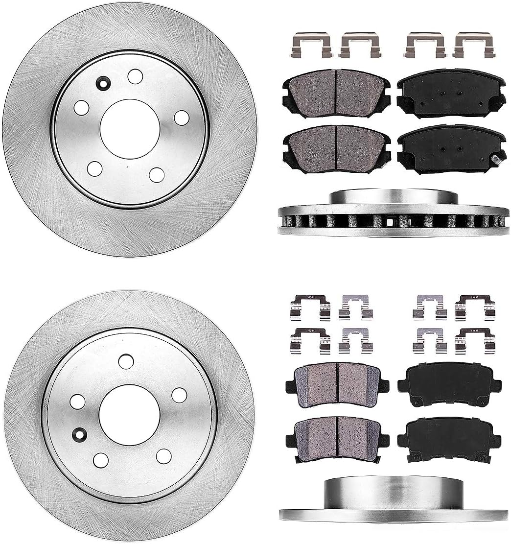 296 mm Front + 292 mm Rear 5 Lug Rotors + Ceramic Pads + Hardware T867