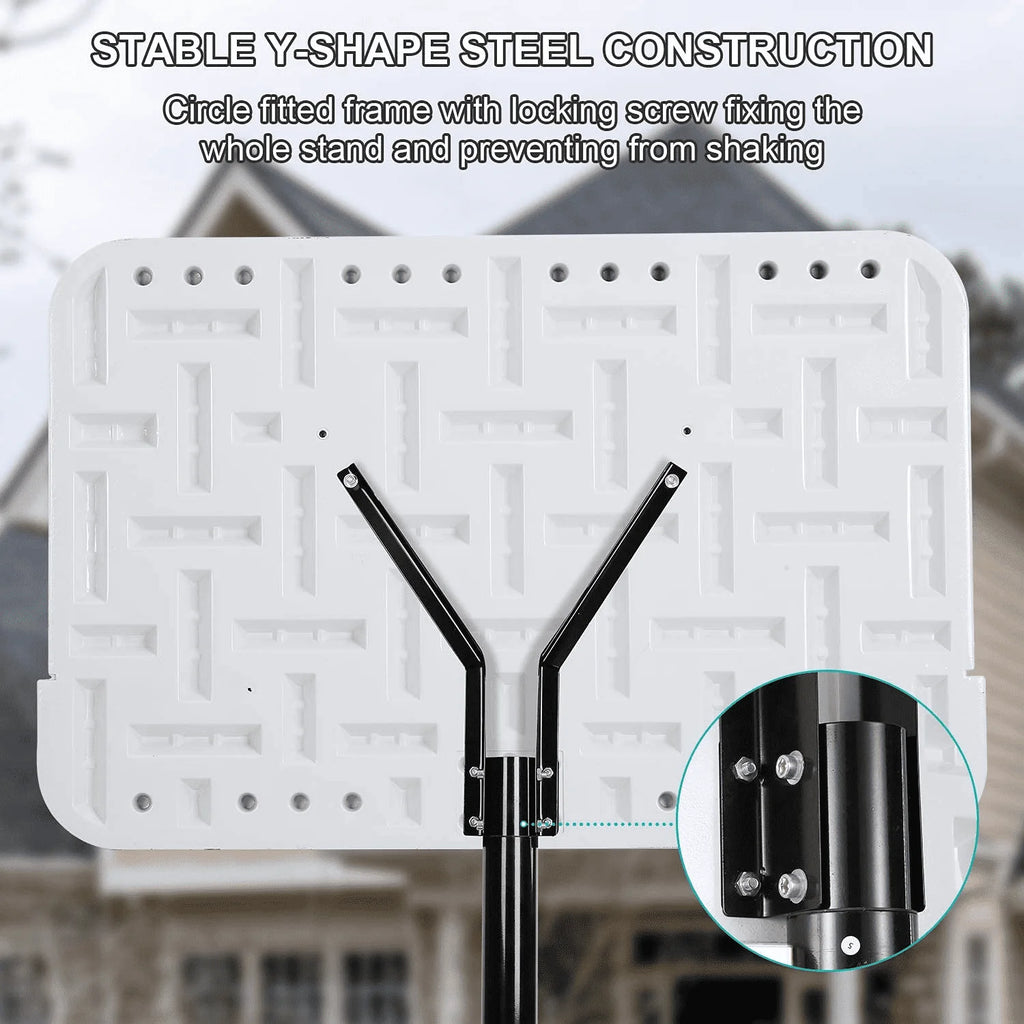 Portable Adjustable Height Basketball Hoop with Backboard S7647