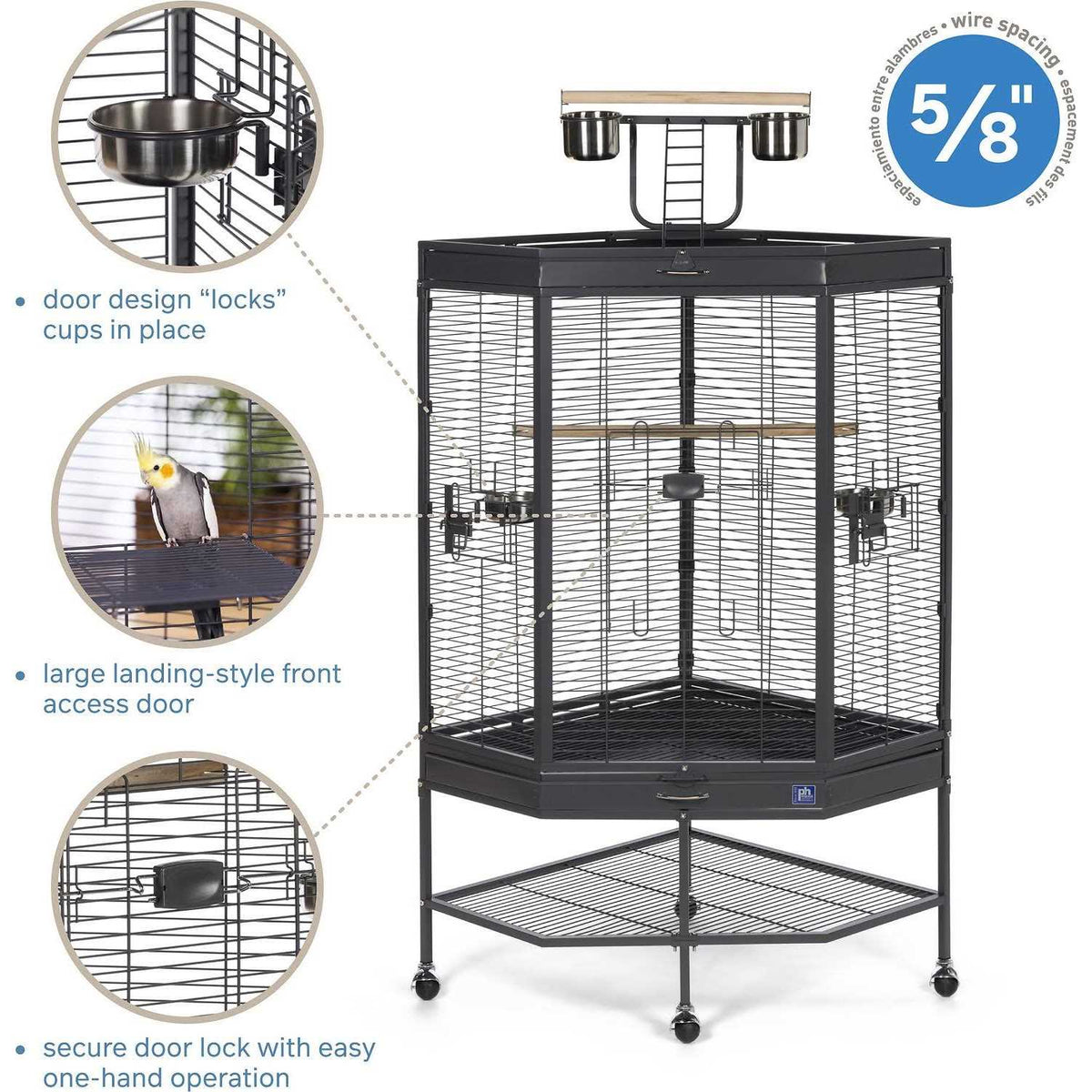 Corner Cage with Playtop O1864