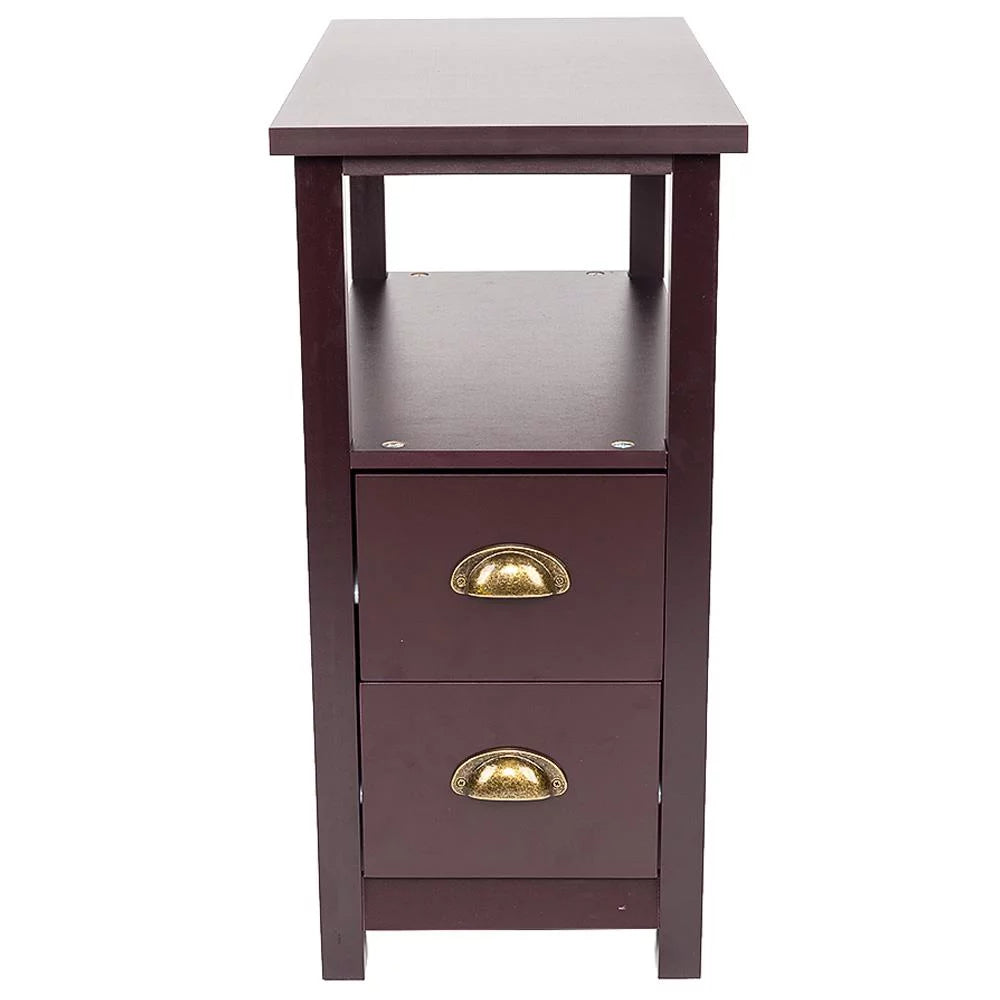 Brown Narrow End Table C741