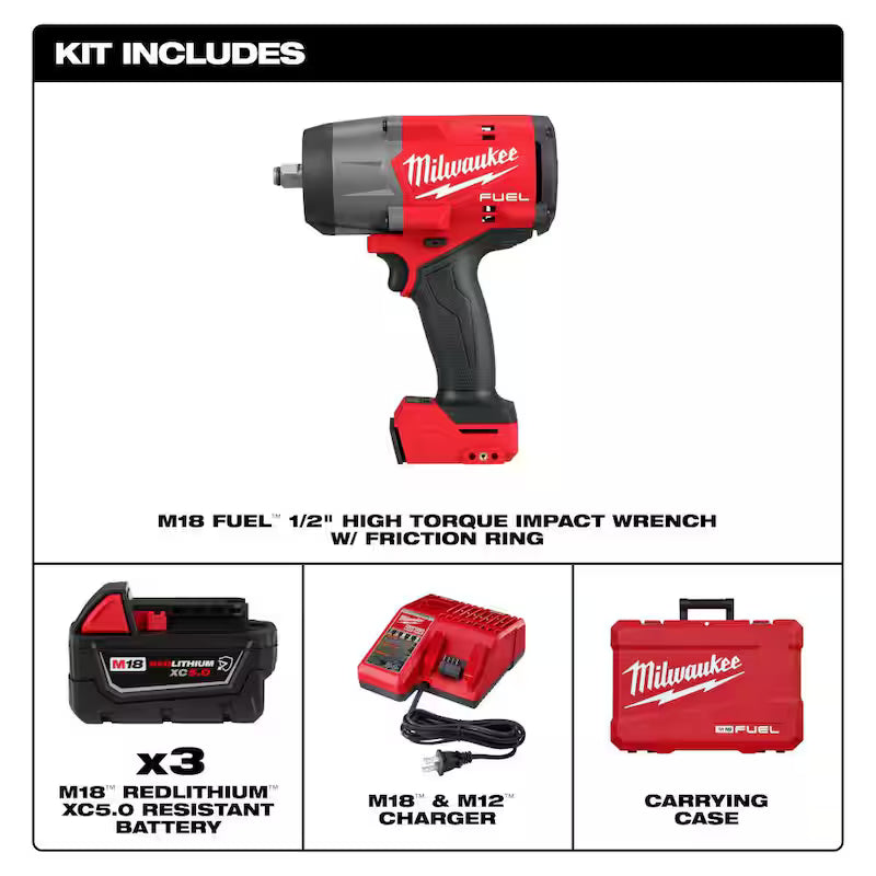 18V Lithium-Ion Brushless Cordless 1/2 in. Impact Wrench Kit R6607