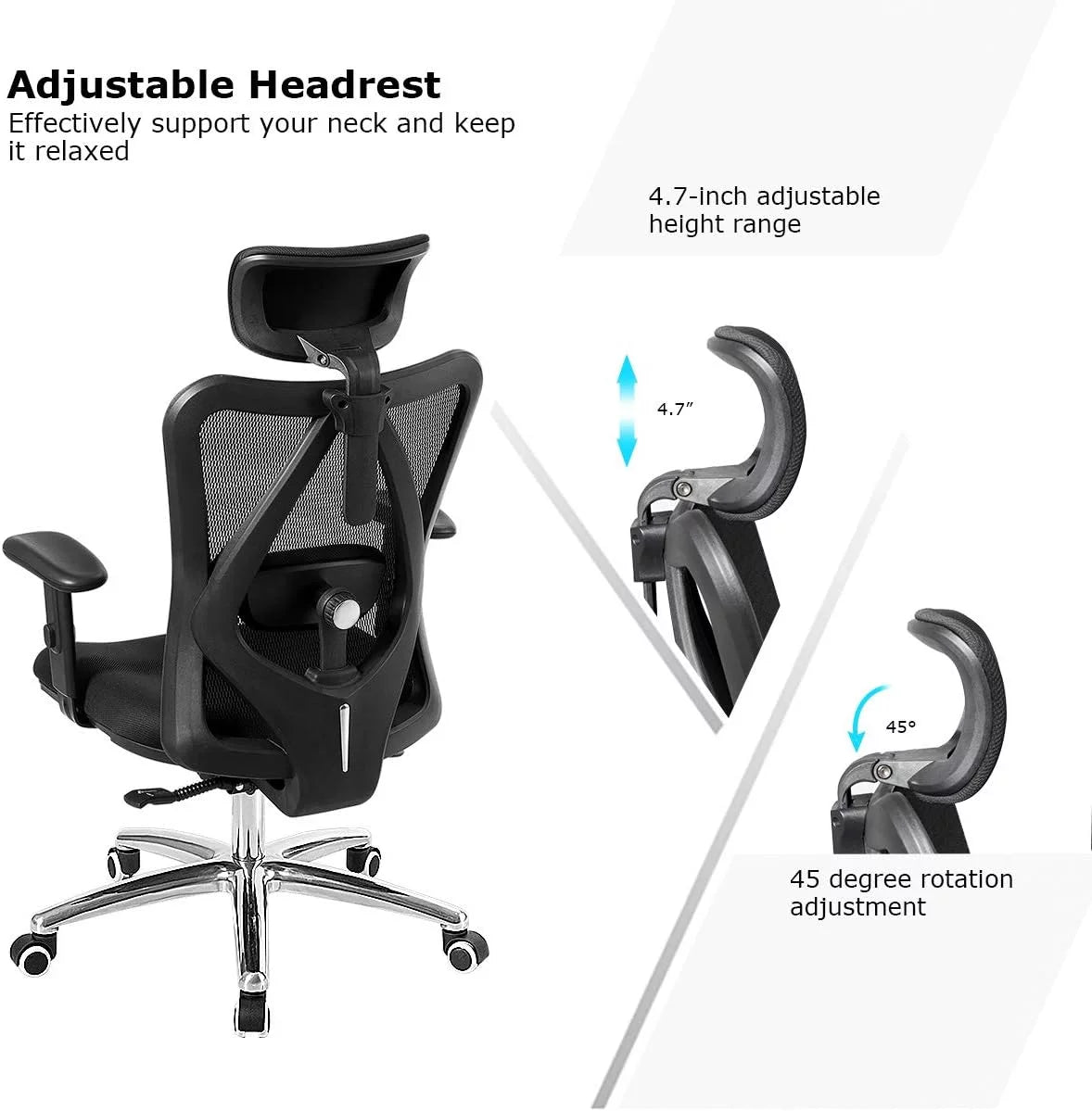 Black Ergonomic Mesh Office Chair N35114