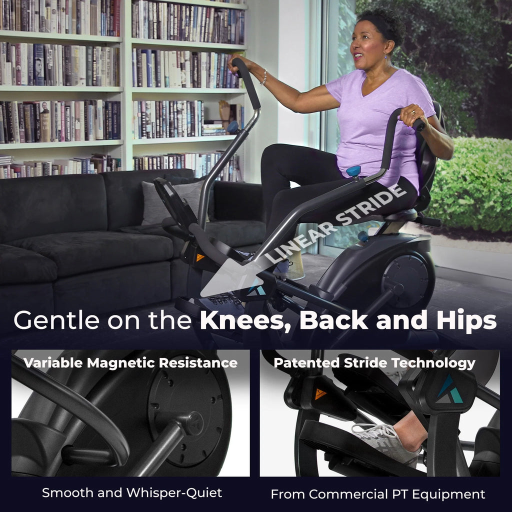 Black Recumbent Cross Trainer and Cardio Elliptical T97183
