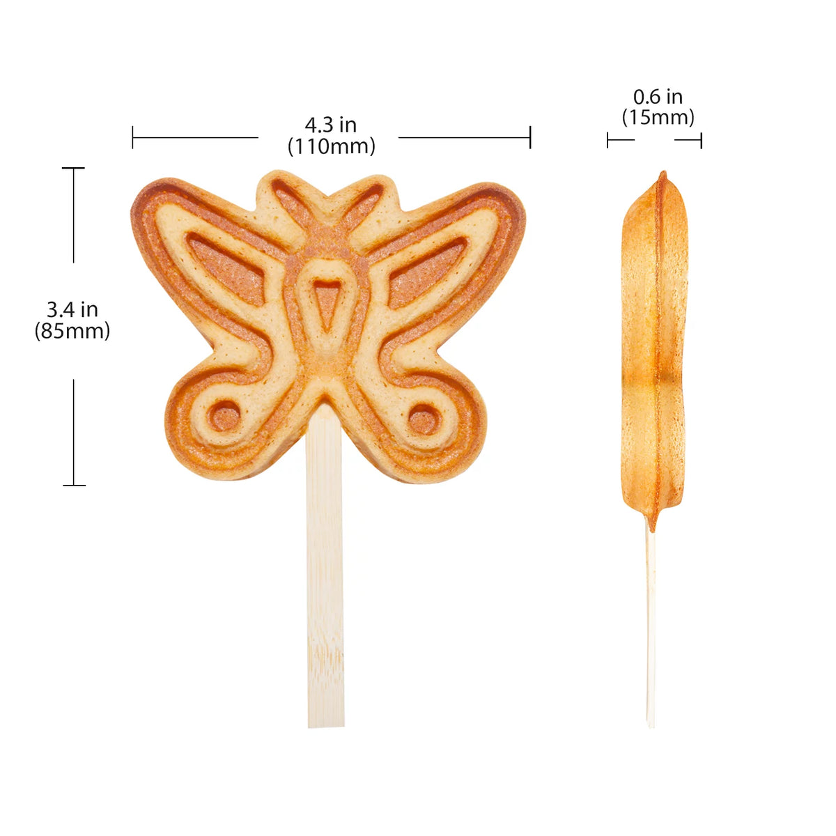 Butterfly-Shaped 4 Pcs Stainless Steel Waffle Maker I704415