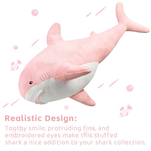 Pink 32in Shark Plush Toy L7681