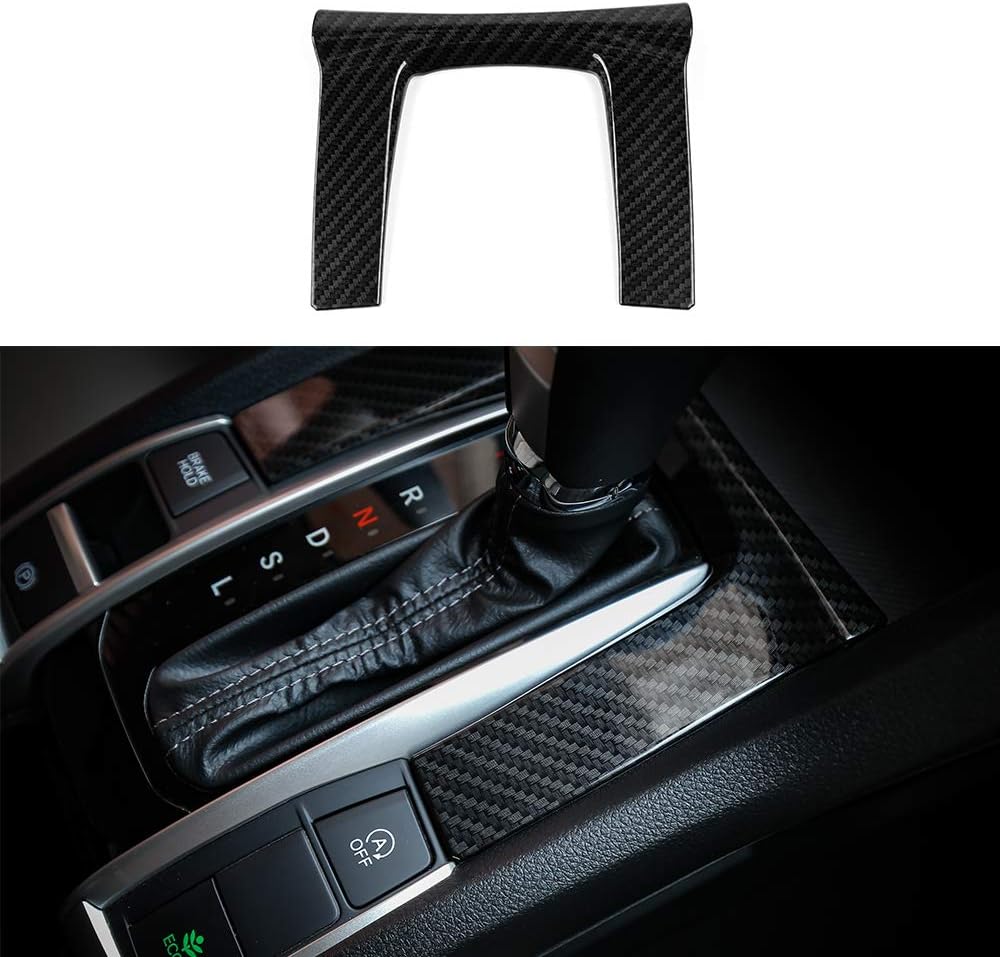 ABS Carbon Fiber Style Gear Panel Trim Shift Box Decoration Cover Pack of 2 U581377